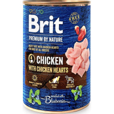 Brit Premium влажный корм для собак с курицей и куриными сердечками, 400 г