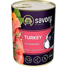 Влажный корм для взрослых собак Savory с индейкой 400 г