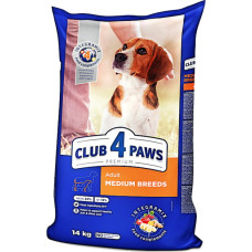 Сухой корм для взрослых собак Club 4 Paws Премиум для средних пород 14 кг