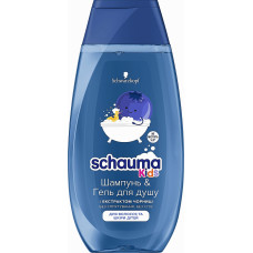 Шампунь-Гель для душа для детей Schauma Kids для тела и волос с экстрактом черники 250 мл (51813)