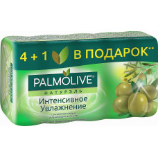 Мыло Palmolive Натурель туалетное Интенсивное увлажнение с экстрактом Оливы и увлажняющим молочком 4 + +1 в подарок 5 x 70 г (50352)