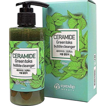 Пенка кислородная для умывания Eyenlip Ceramide Green Toks Bubble Cleanser 200 мл