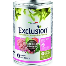 Полнорационный влажный корм Exclusion Adult Chicken All Breeds курицей для взрослых собак всех пород 400 г консерва