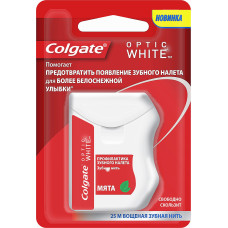 Зубная нить Colgate Optic White отбеливающая 25 м (44905)