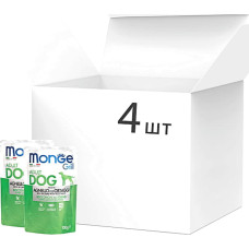Упаковка влажного корма для собак Monge Dog Wet GRILL ягненок с овощами 0.1 кг x 4 шт