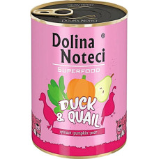 Влажный корм для собак Dolina Noteci Superfood с мясом утки и перепелки 400 г