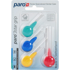 Межзубные щетки Paro Swiss 3star grip набор образцов 4 разных размеров (44801)